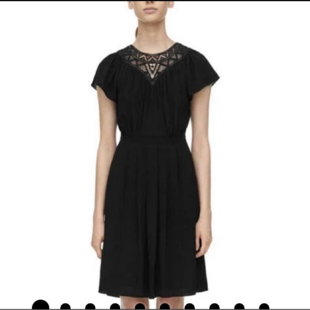 Rebecca Taylor Crepe Dress black size 8